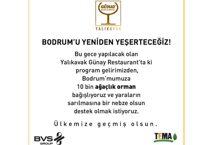 Günay Restauranttan Anlaml Destek