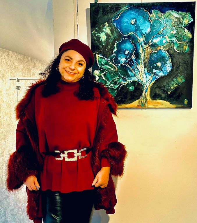 Ressam Selda �nci, �Sevgililer Gününe� Özel Düzenlenen Sergiye �Su Gibi � Eseriyle Kat�l�yor.