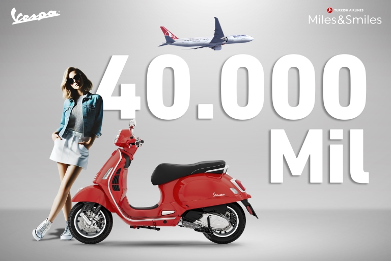 Vespa ile Özgürlüe Kavuun ve Miles&Smiles Milleri Kazann