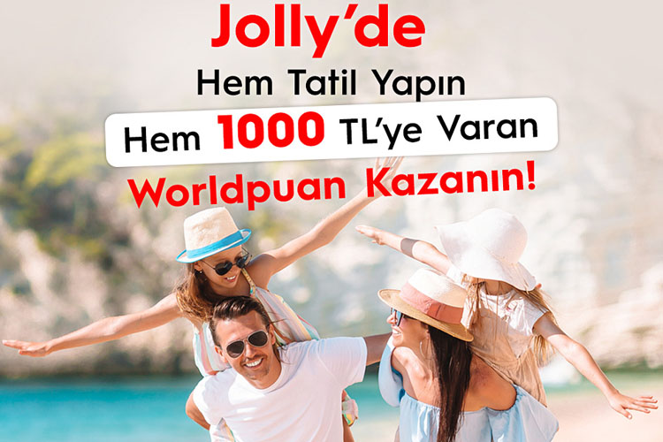 Jollyde Toplamda 1.000 Tlye Varan Worldpuan